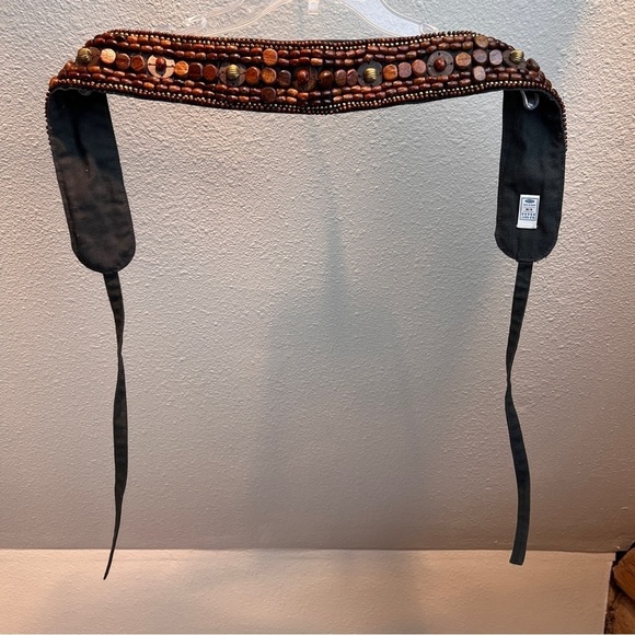 Old Navy Accessories - OLD NAVY Wood Bead BOHO Tie Belt. Size Small. Back is lined in Black. EUC